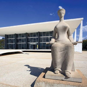 Brazilian congress and statue