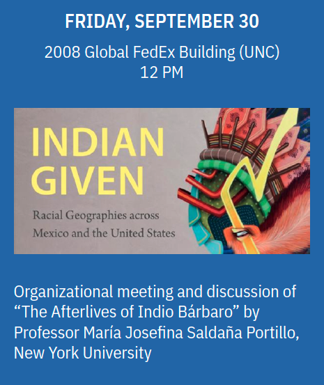Indian Given talk by Prof Maria Josefina Saldana Portillo